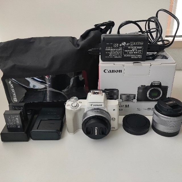 Canon - Canon EOS KISS 標準レンズ　単焦点レンズセット　美品　人気ホワイト