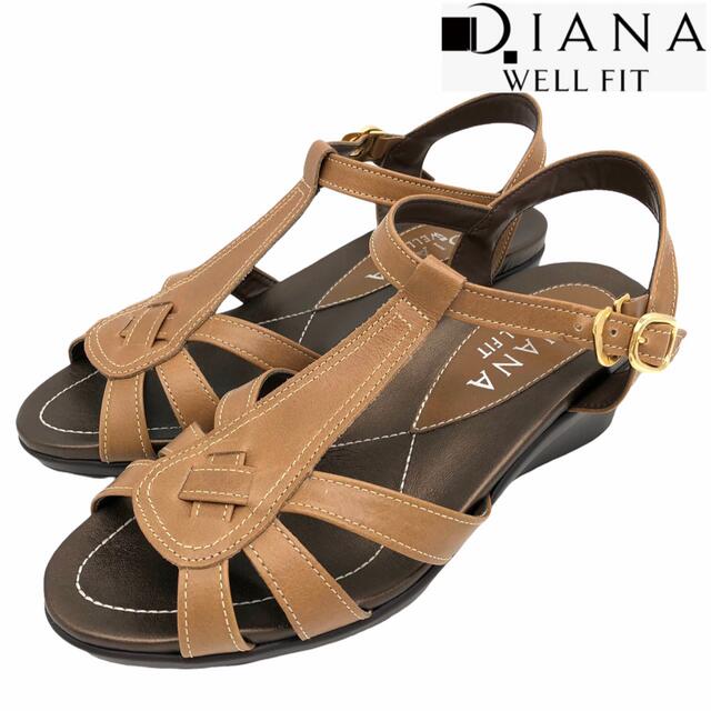 【美品】DIANA ダイアナ ウェッジソール ストラップ サンダル M