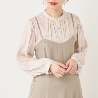 ナチュラルクチュール(natural couture)のnatural couture　マット釦とろみサテンブラウス(シャツ/ブラウス(長袖/七分))