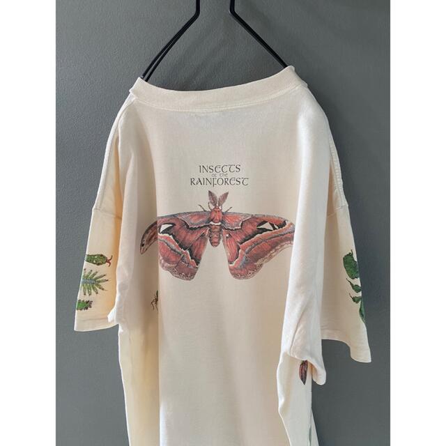 古着 ビンテージ 90s 蝶々 蛾 虫 リアル イラスト Tシャツ 希少 古着 ビンテージ 90s 蝶々 蛾 虫 リアル イラスト Tシャツ 希少