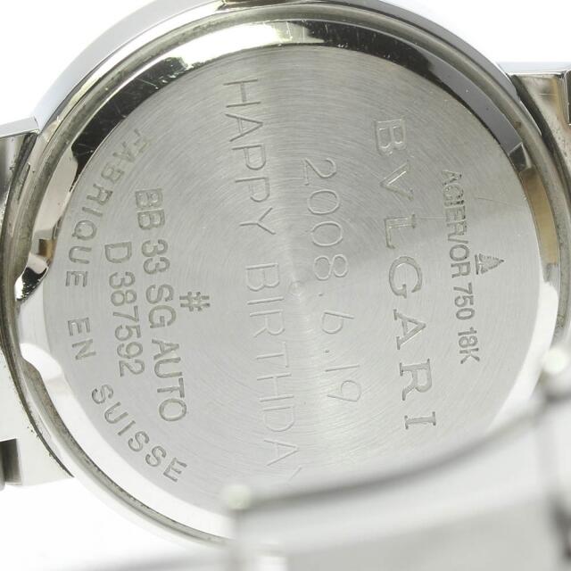 BVLGARI(ブルガリ)の★箱・保証書付き【BVLGARI】ブルガリ ブルガリブルガリ BB33SG K18YGベゼル デイト 自動巻き メンズ【ev10】 メンズの時計(腕時計(アナログ))の商品写真