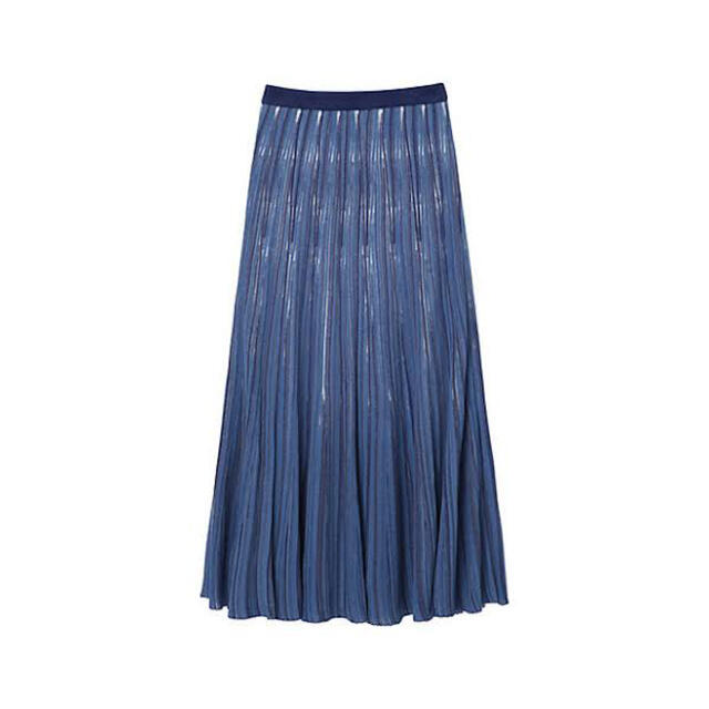 値下げ 新品mame Ribbed Knit Flare Skirt blue