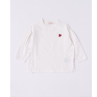 プティマイン(petit main)のプティマイン☆フリル長袖130cmホワイト(Tシャツ/カットソー)