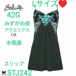 ワコール(Wacoal)のsaluteサルート♥42G♥みずがめ座水瓶座♥スリップ♥L♥GR♥STJ242(その他)