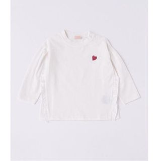 プティマイン(petit main)のプティマイン☆フリル長袖120cmホワイト(Tシャツ/カットソー)