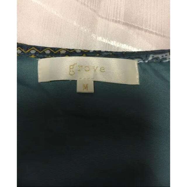 grove(グローブ)のシアーブラウス　ブルー レディースのトップス(シャツ/ブラウス(半袖/袖なし))の商品写真