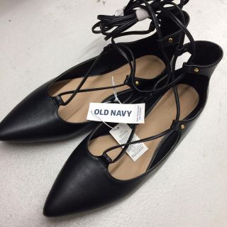 オールドネイビー(Old Navy)のオールドネイビーOLD NAVY レースアップパンプス 新品26センチ9(ハイヒール/パンプス)