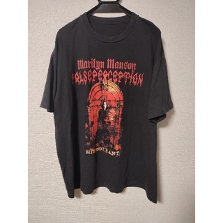 【値下げ不可】古着 00s Marilyn Manson(Tシャツ/カットソー(半袖/袖なし))