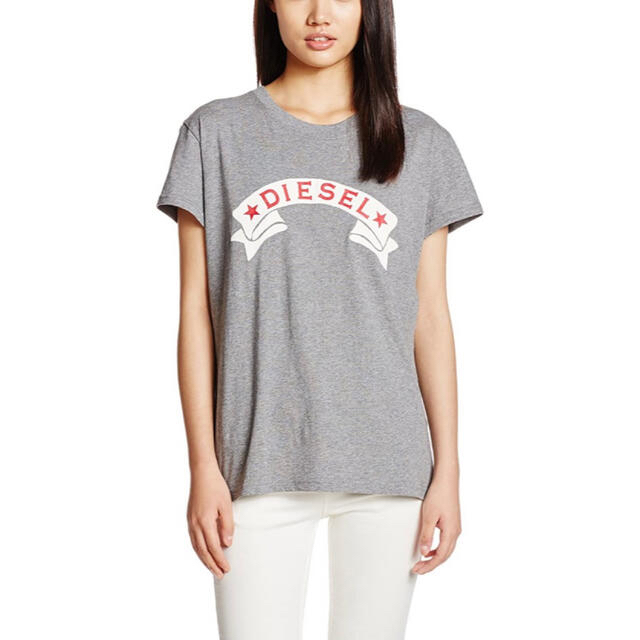 DIESEL(ディーゼル)のDIESEL  レディース　新品未使用　Lサイズ　Tシャツ  グレー　ディーゼル レディースのトップス(Tシャツ(半袖/袖なし))の商品写真