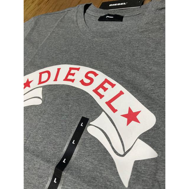 DIESEL(ディーゼル)のDIESEL  レディース　新品未使用　Lサイズ　Tシャツ  グレー　ディーゼル レディースのトップス(Tシャツ(半袖/袖なし))の商品写真