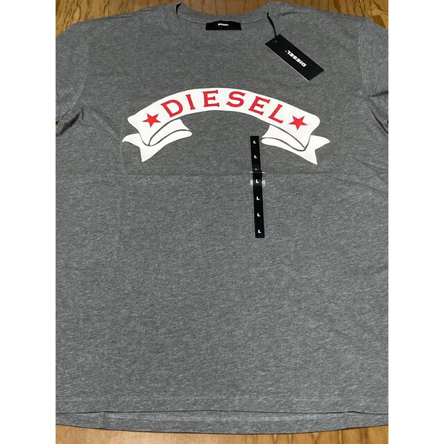 DIESEL(ディーゼル)のDIESEL  レディース　新品未使用　Lサイズ　Tシャツ  グレー　ディーゼル レディースのトップス(Tシャツ(半袖/袖なし))の商品写真