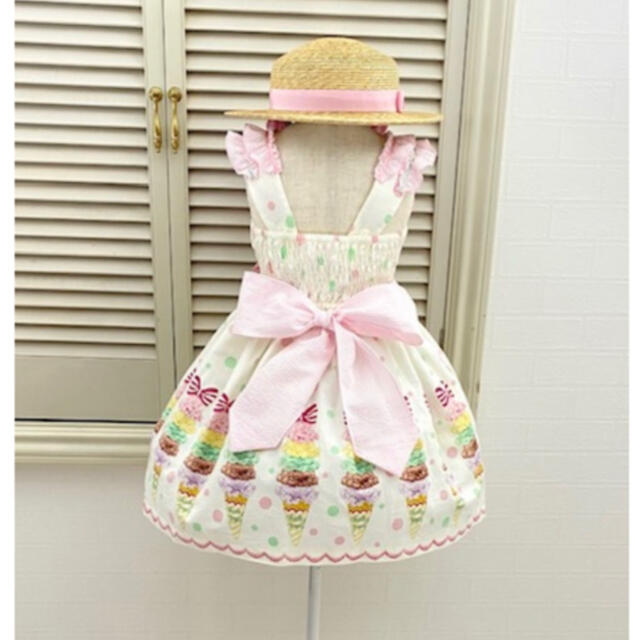 シャーリーテンプル🎀アイスプリント サンドレス 110 ワンピース シャーリーテンプル🎀アイスプリント サンドレス 110 ワンピース