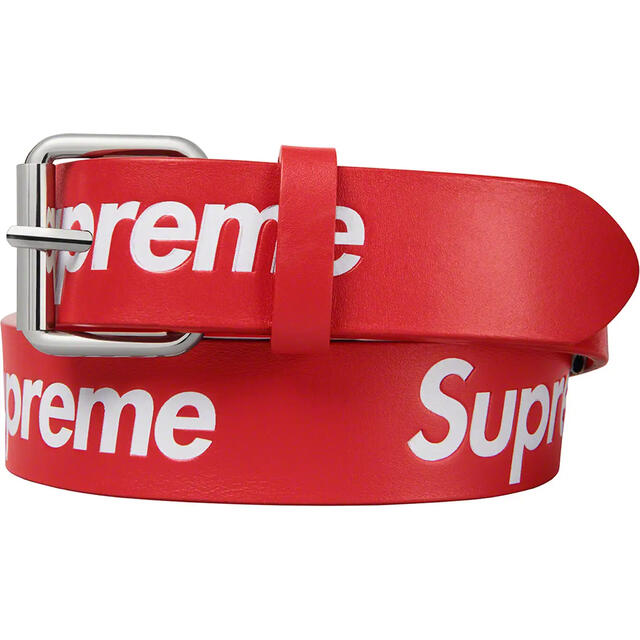 新品 Supreme Repeat Leather Belt Red S/M - ベルト