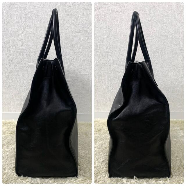Saint Laurent(サンローラン)のサンローラン　トートバッグ　リヴゴーシュ　レザー　黒　ロゴ　大容量　A4可能 メンズのバッグ(トートバッグ)の商品写真