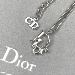 クリスチャンディオール(Christian Dior)の美品 Dior ディオール ロゴ シルバー ネックレス 刻印 23(ネックレス)