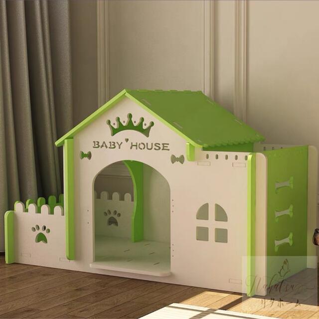 写真に掲載色犬小屋 別荘 ペット ハウス ワンゲージ ウッドハウス ドッグハウス ペット部屋