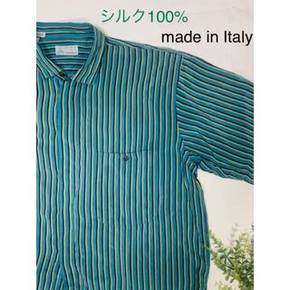 made in Italy  シルク100％　オシャレメンズシャツ(シャツ)