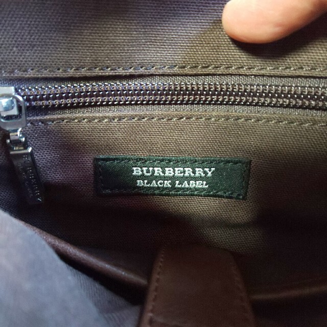 BURBERRY BLACK LABEL - BURBERRY BLACK LABEL ショルダーバッグ 千鳥格子 本革の通販 by