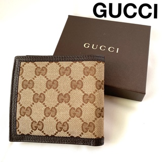 Gucci - 【美品】GUCCI グッチ 財布　ブラウン系　GG柄