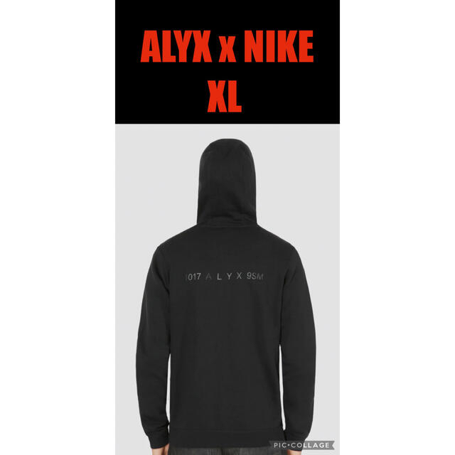 トップスALYX NIKE HOODIE ZIP W/GLOSS PRINT