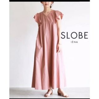 美品★SLOBE IENA コットンフレアスリーブワンピース