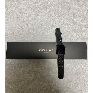 アップルウォッチ(Apple Watch)のApple Watchシリーズ3+NIKE 38mm バッテリー99%(腕時計(デジタル))