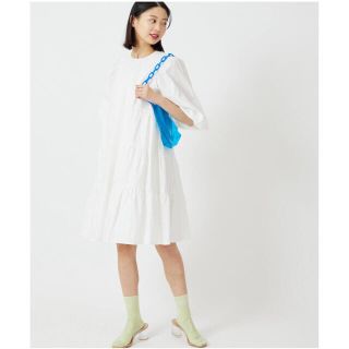 スピックアンドスパン(Spick & Span)の【美品】U by Spick and span ティアードミニワンピース(ミニワンピース)