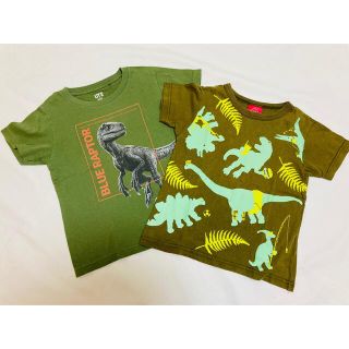 オジコ(OJICO)の恐竜Tシャツ2枚セット（110cm）グリーン(Tシャツ/カットソー)