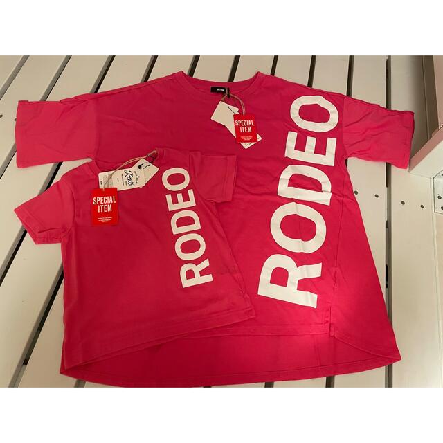 RODEO CROWNS(ロデオクラウンズ)のロデオクラウン　親子ペアリンク　Tシャツ2枚セット キッズ/ベビー/マタニティのキッズ服女の子用(90cm~)(Tシャツ/カットソー)の商品写真