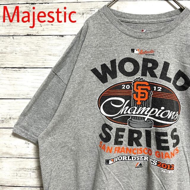 Majestic(マジェスティック)の2枚　l77 h27US古着半袖Tシャツ　MLB　WORLDSERIES メンズのトップス(Tシャツ/カットソー(半袖/袖なし))の商品写真