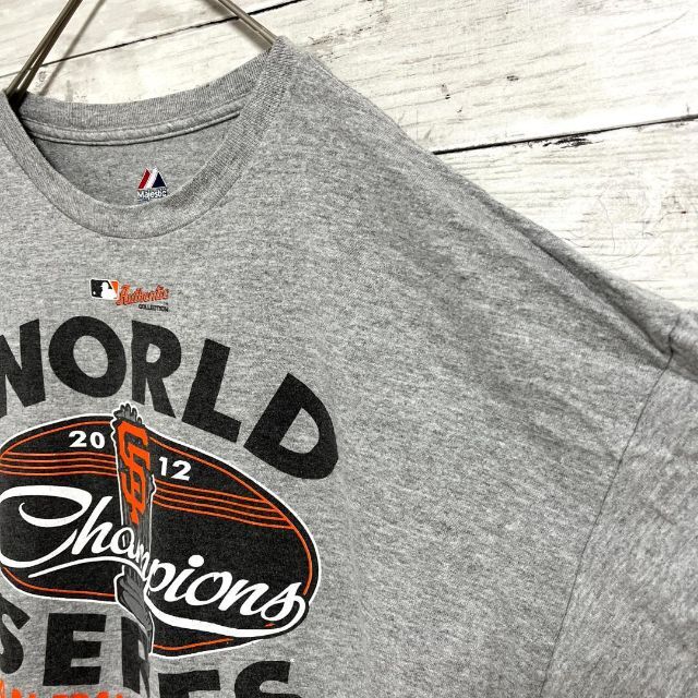 Majestic(マジェスティック)の2枚　l77 h27US古着半袖Tシャツ　MLB　WORLDSERIES メンズのトップス(Tシャツ/カットソー(半袖/袖なし))の商品写真