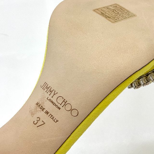 JIMMY CHOO(ジミーチュウ)の4256 未使用 ジミーチュウ スエード ビジュー アンクルストラップ サンダル レディースの靴/シューズ(サンダル)の商品写真