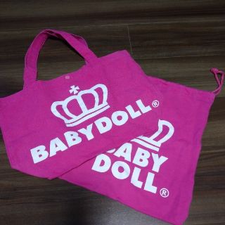 ベビードール(BABYDOLL)のBABYDOLL ピンク トートバッグ 巾着袋付き(通園バッグ)