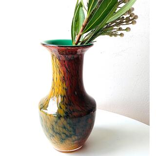 Vintage Glass Flower Vase  ガラス 花瓶 ヴィンテージ(花瓶)