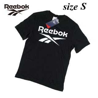 リーボック(Reebok)の新品　Sサイズ　リーボック　グラフィック Tシャツ　ビッグロゴ　ブラック(Tシャツ/カットソー(半袖/袖なし))