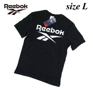 リーボック(Reebok)の新品　Lサイズ　リーボック　グラフィック Tシャツ　ビッグロゴ　ブラック(Tシャツ/カットソー(半袖/袖なし))