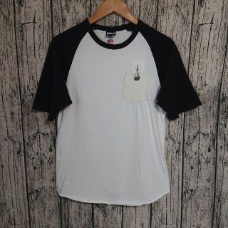 ショット(schott)のSchott胸メタルコンチョレザーポケット付ラグランTシャツショットアメリカ製(Tシャツ/カットソー(半袖/袖なし))