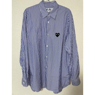 【最終値下げ】コムデギャルソン PLAY ストライプシャツ 白青