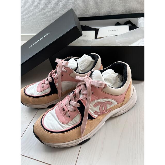 CHANEL スニーカー ピンク 37-