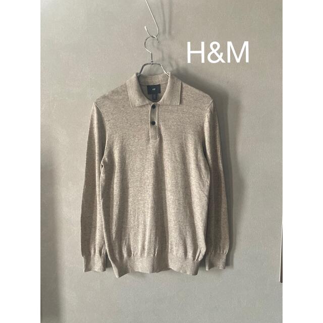 H&M(エイチアンドエム)のH&M ポロシャツ コットンニット ポロニット メンズのトップス(ニット/セーター)の商品写真