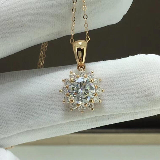 moissanite【newデザイン】モアサナイト ネックレス k18