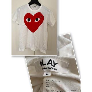 コムデギャルソン(COMME des GARCONS)のプレイPLAY コムデギャルソン Tシャツ◆レディース　Lサイズ(Tシャツ(半袖/袖なし))