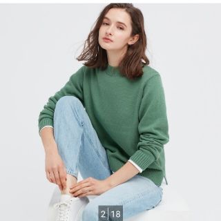 ユニクロ(UNIQLO)のウォッシャブルモックネックセーター(ニット/セーター)