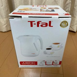 ティファール(T-fal)の【新品 未使用】T-fal 電子ケトル 1.2L ホワイト ジャスティンプラス(電気ケトル)