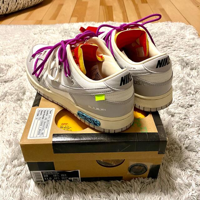 NIKE(ナイキ)のNIKE OFF-WHITE DUNK LOW LOT45  28cm    メンズの靴/シューズ(スニーカー)の商品写真