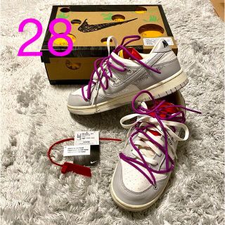 ナイキ(NIKE)のNIKE OFF-WHITE DUNK LOW LOT45  28cm   (スニーカー)