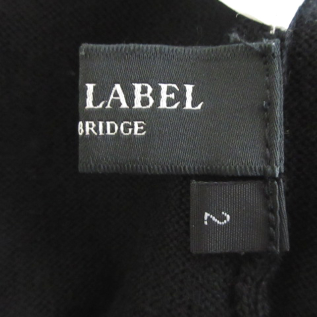 BLACK LABEL CRESTBRIDGE(ブラックレーベルクレストブリッジ)のブラックレーベルクレストブリッジ ニット セーター タートルネック ロゴ 黒 2 メンズのトップス(ニット/セーター)の商品写真