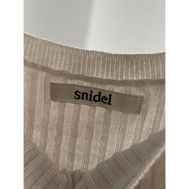 SNIDEL(スナイデル)のsnidel スナイデル ホワイト ワンピース ニット レディースのワンピース(ミニワンピース)の商品写真