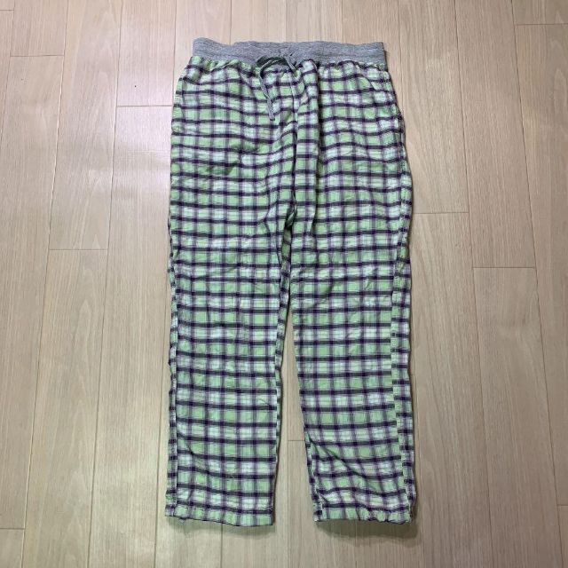 即発送 UNIQLOユニクロ メンズ パンツズボン チェック柄 グリーン