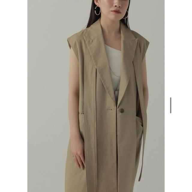 【Louren】cocoon long vest